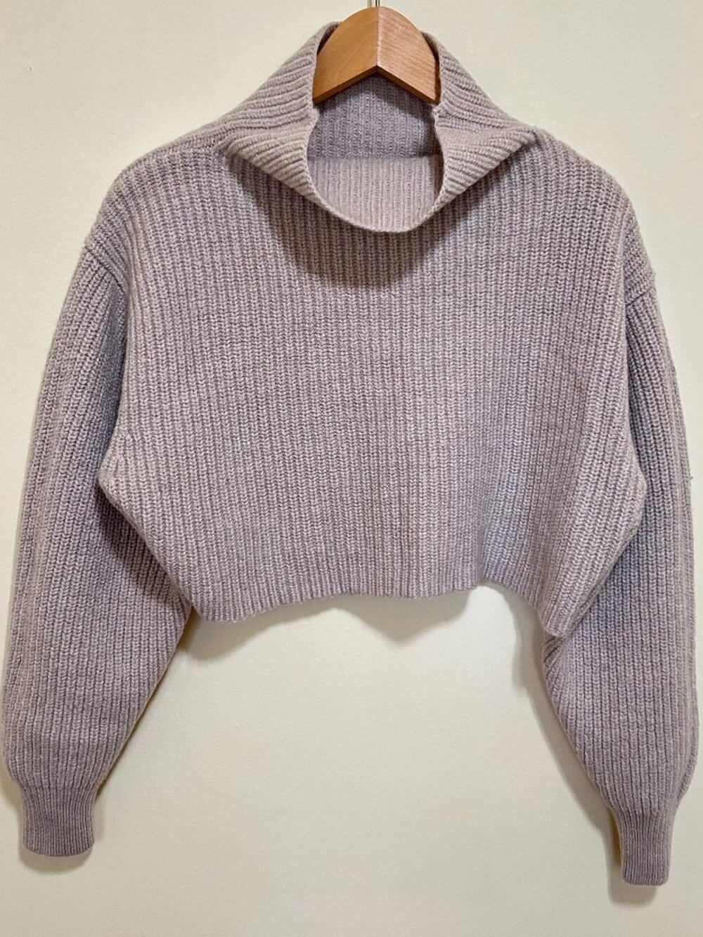 Wilfred Montpellier Merino Wool Waist Turtleneck Beige Size L